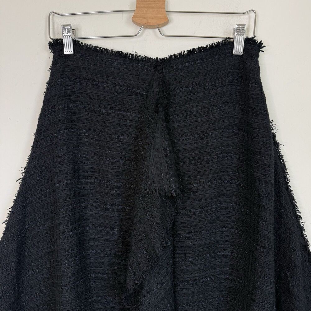 Proenza Schouler Size 8 Womens Tweed Woven A Line Asymmetric Midi Skirt Career - Picture 4 of 16